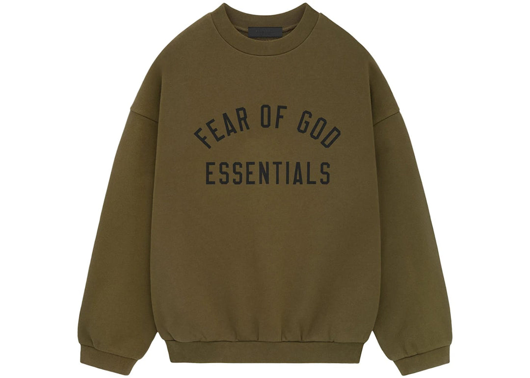 Fear of God Essentials Fleece Crewneck Olive
