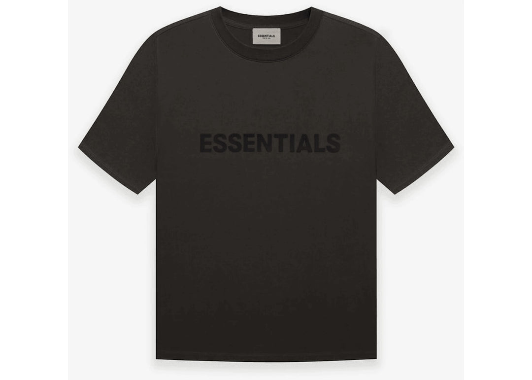 Fear of God Essentials Boxy T-Shirt Applique Logo Weathered Black/Washed Black