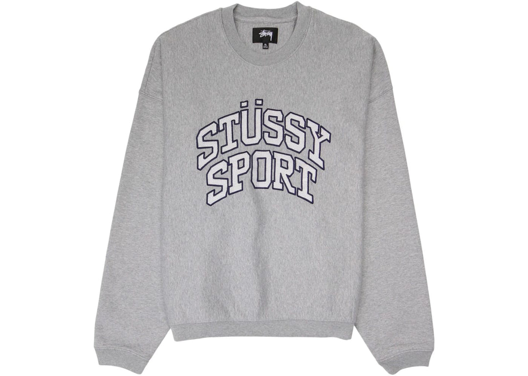 Stussy Relaxed Oversized Stussy Sport Graphic Crew Grey Heather