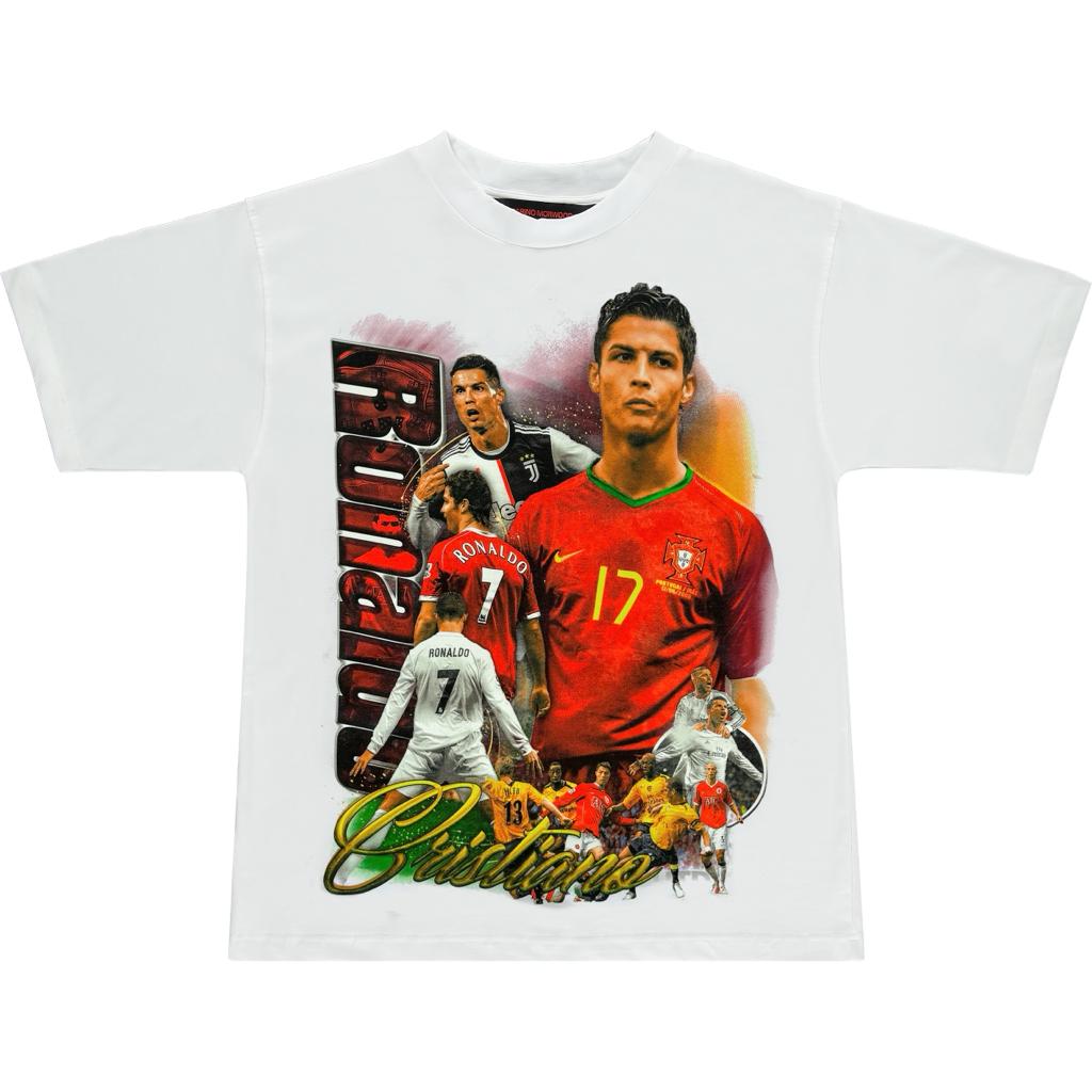 Cristiano Ronaldo Bootleg T Shirt Weiss