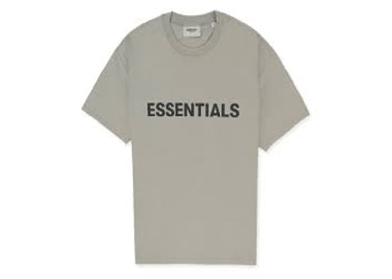 Fear of God Essentials Boxy T-Shirt Applique Logo Cement