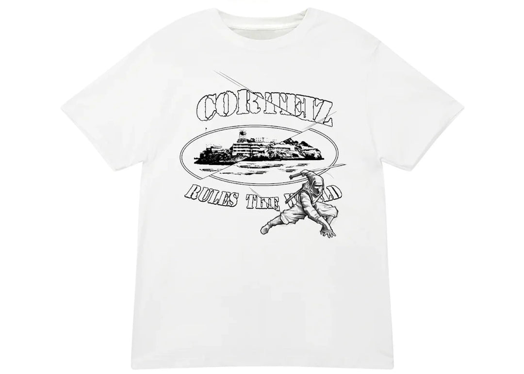 Corteiz Ninja Alcatraz Tee White