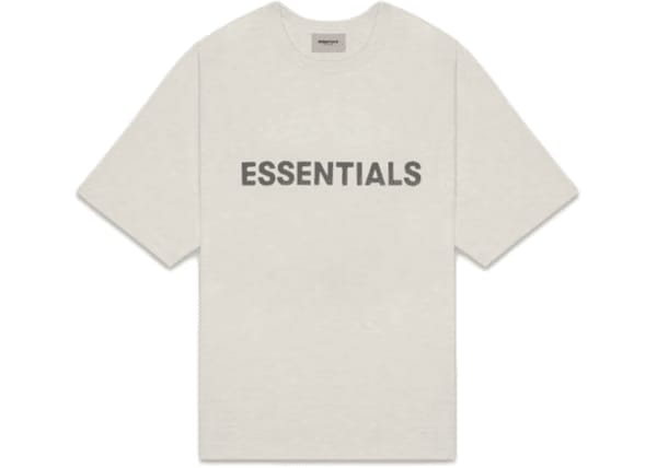 Fear of God Essentials Boxy T-Shirt Applique Logo Oatmeal/Oatmeal Heather/Light Heather Oatmeal