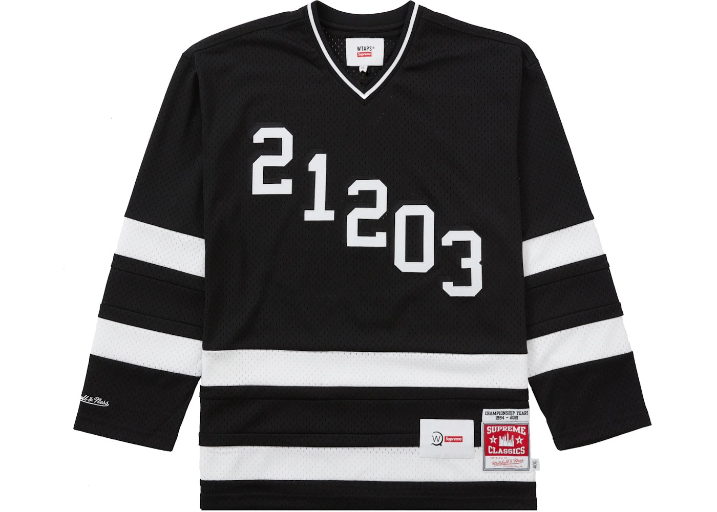 Supreme WTAPS Mitchell Ness Hockey Jersey Black BIBO