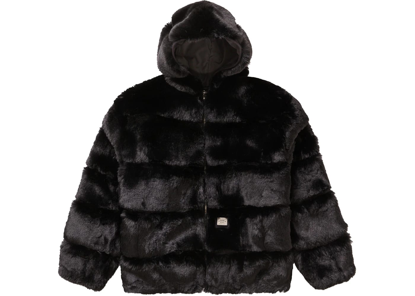 Supreme WTAPS Faux Fur Hooded Jacket Black BIBO