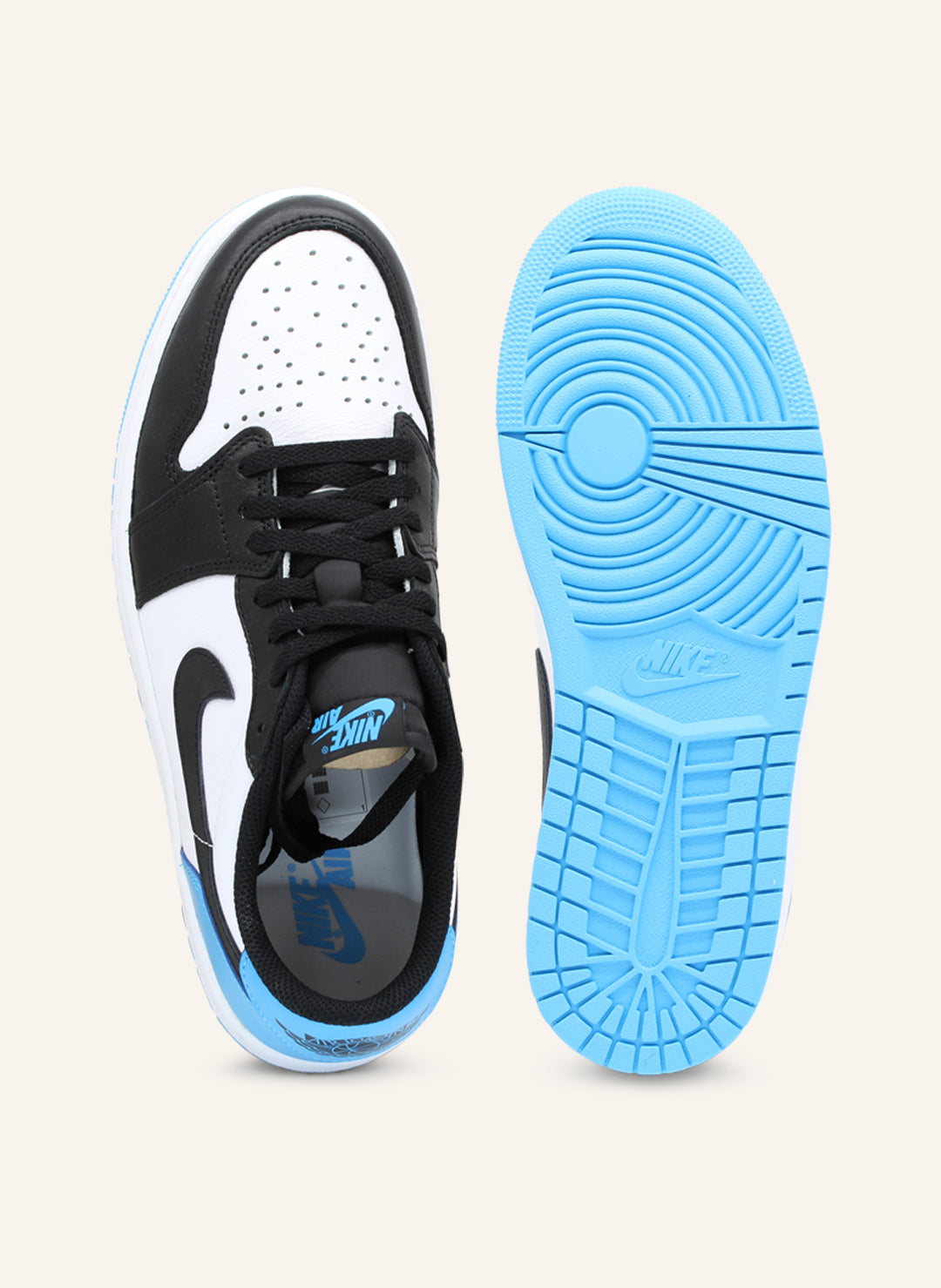 Jordan 1 Retro Low OG Black Dark Powder Blue