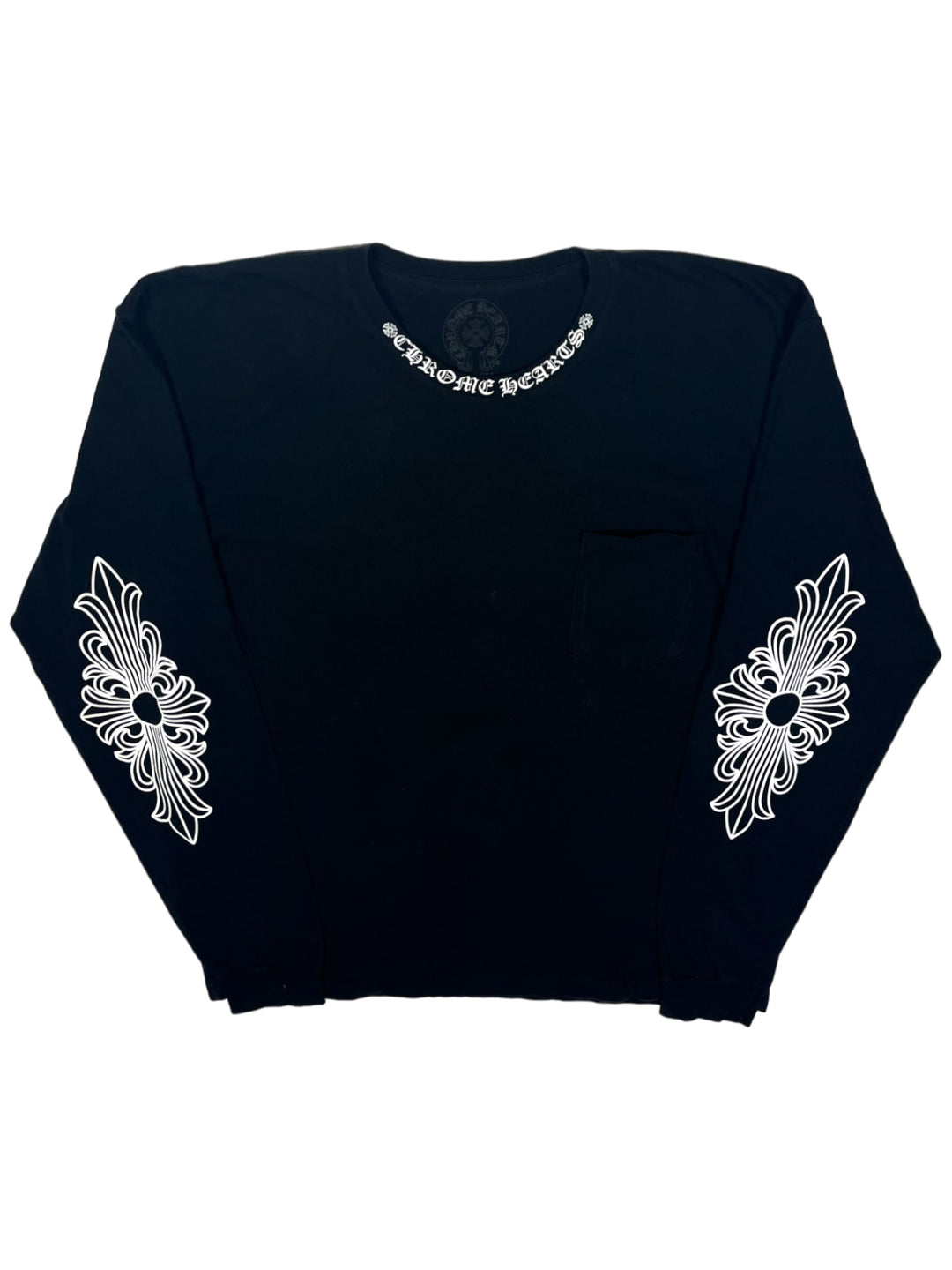 Chrome Hearts Black Horseshoe Logo Longsleeve