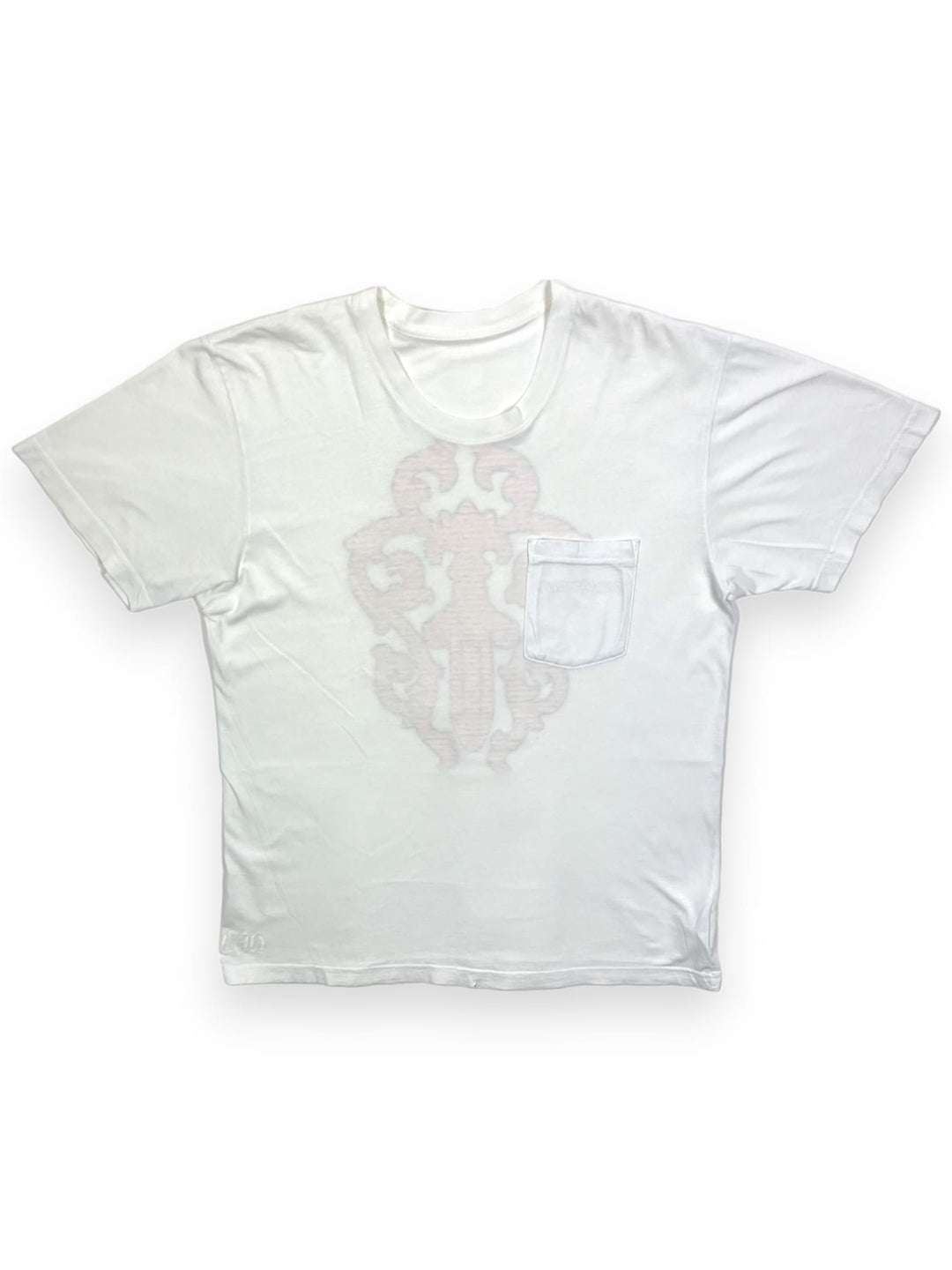 Chrome Hearts Gold White Dagger Logo Tee