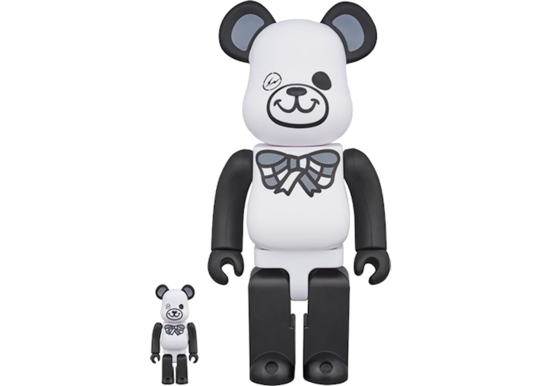 Bearbrick x Freemasonry x Fragment 100% & 400% Set White