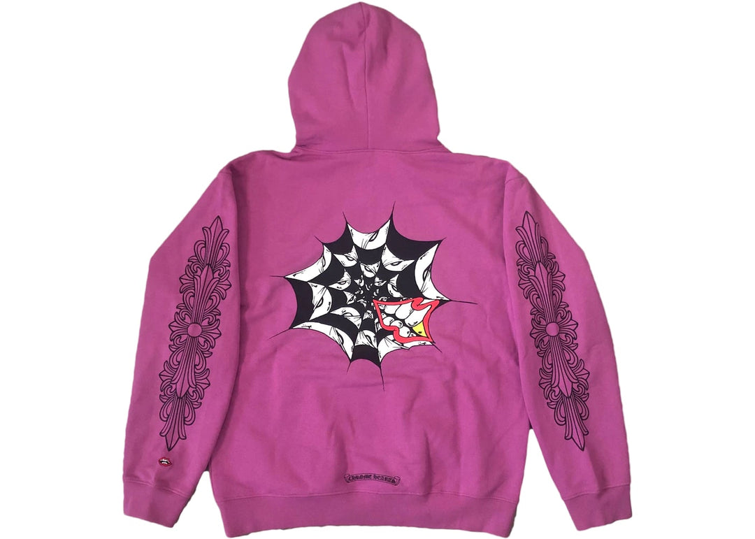 Chrome Hearts Matty Boy Spider Web Hoodie Purple