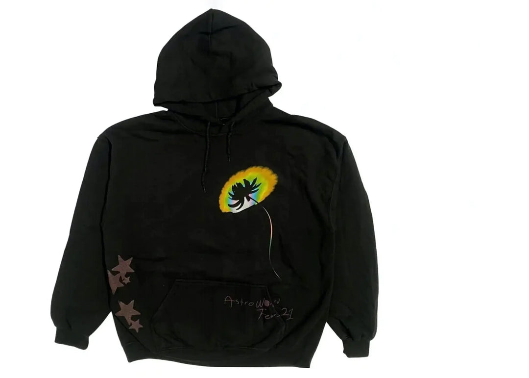 Travis Scott Face Melt Hoodie Black