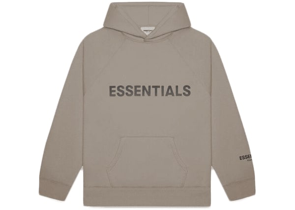 Fear of God Essentials Pullover Hoodie Applique Logo Taupe