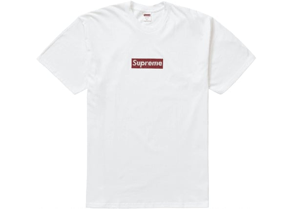 Supreme Swarovski Box Logo Tee White