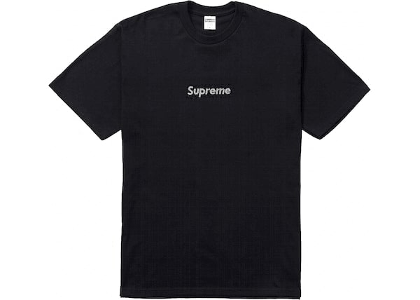 Supreme Swarovski Box Logo Tee Black