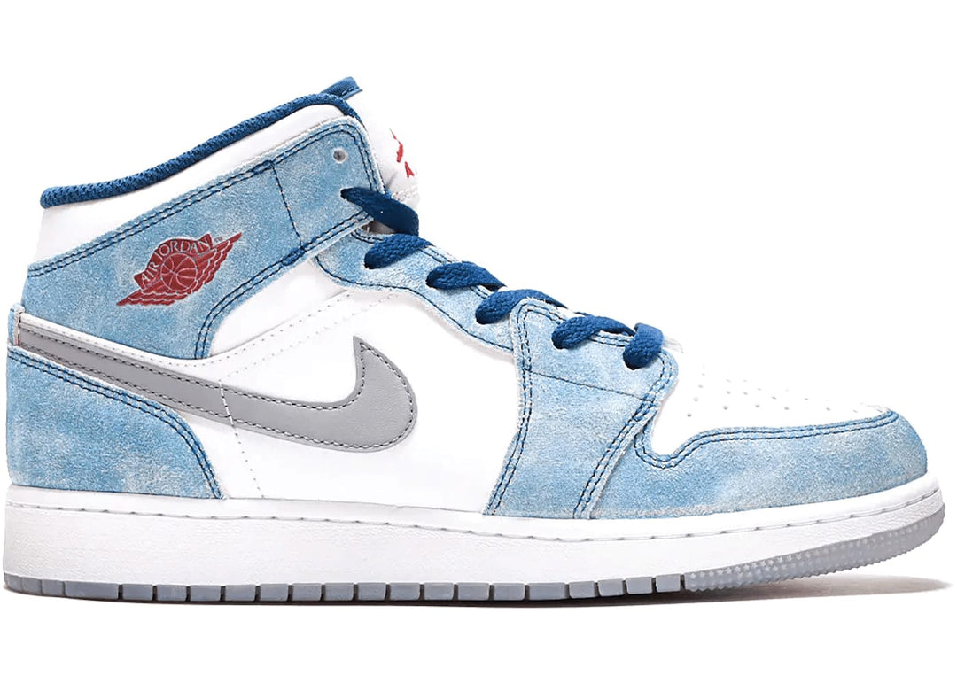 Jordan 1 Mid SE French Blue Light Steel (GS)